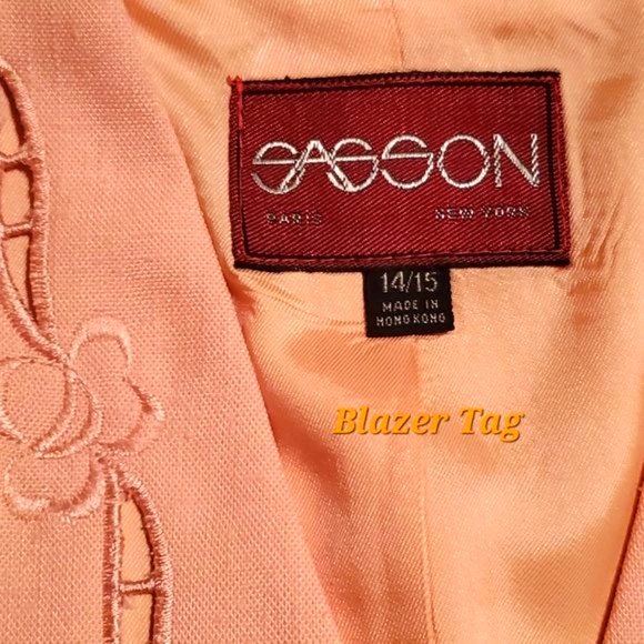 Vintage 80s Sasson 3PC Business Suit, Size 14/15 - Picture 8 of 16